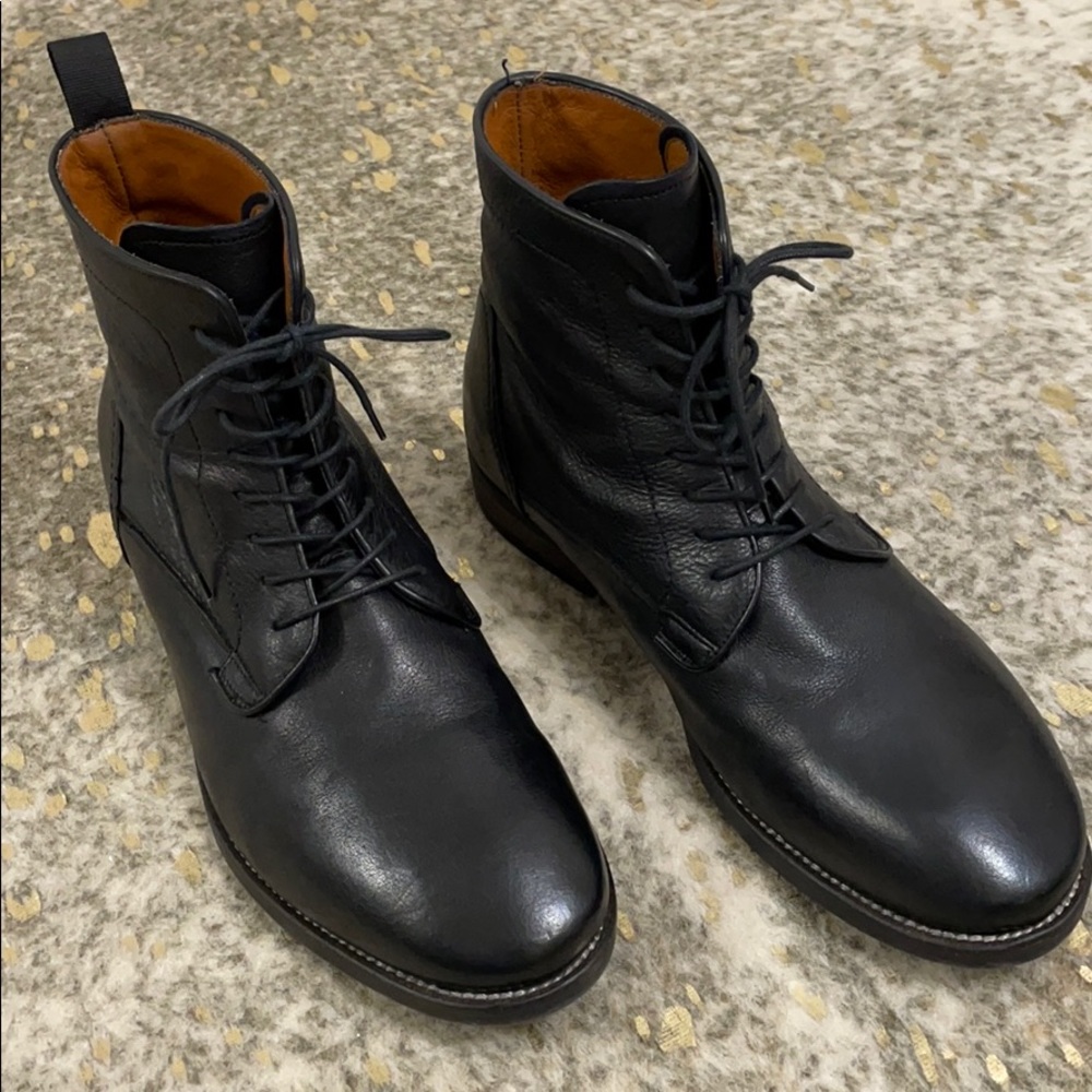 ALDO MR. B'S  Men's Black Leather Lace Up Boots
